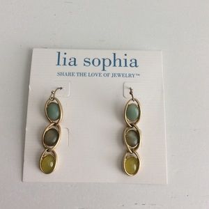 Lia Sophia green earrings